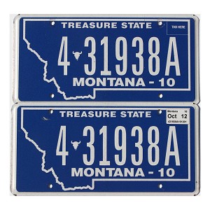 2012 Montana License Plates Pair #431938A