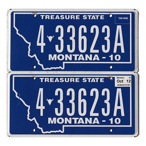 2012 Montana License Plates Pair #433623A