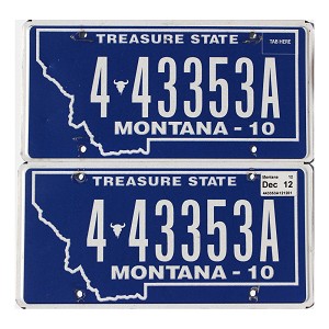 2012 Montana License Plates Pair #443353A