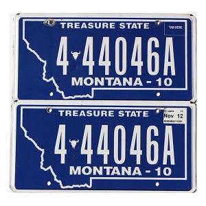 2012 Montana License Plates Pair #444046A