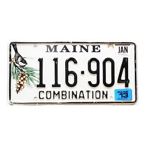 2013 Maine Combination License Plate #116904