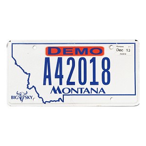 2013 Montana Dealer License Plate #A42018