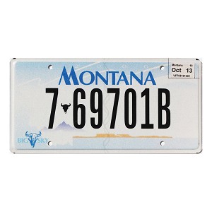 2013 Montana License Plate #769701B
