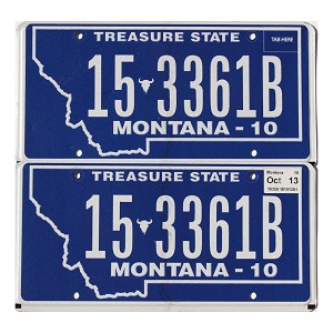 2013 Montana License Plates Pair #153361B