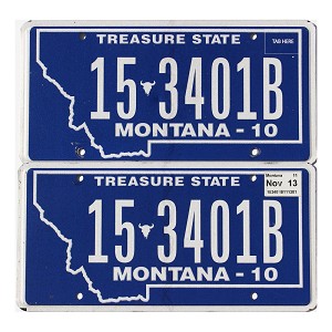 2013 Montana License Plates Pair #153401B