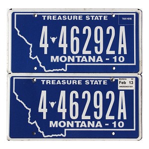 2013 Montana License Plates Pair #446292A