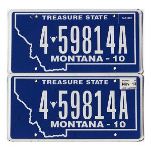 2013 Montana License Plates Pair #459814A