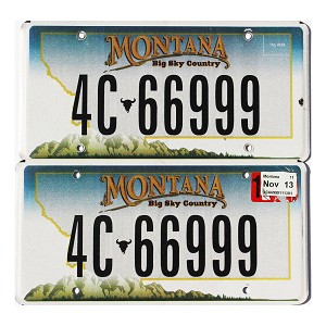 2013 Montana License Plates Pair #4C66999