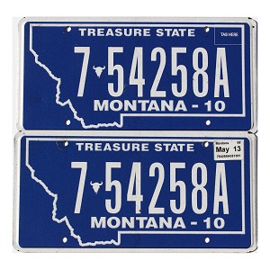 2013 Montana License Plates Pair #754258A