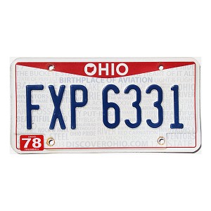 2013 Ohio License Plate #FXP6331