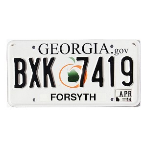 2014 Georgia License Plate #BXK7419