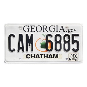 2014 Georgia License Plate #CAM6885