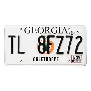 2014 Georgia Trailer License Plate #TL8FZ72