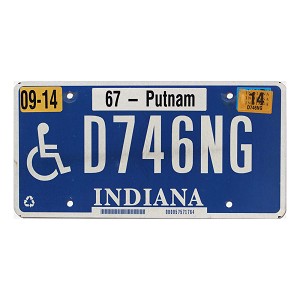 2014 Indiana Disabled License Plate #D746NG