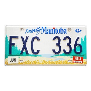 2014 Manitoba License Plate #FXC336