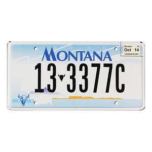 2014 Montana License Plate #133377C