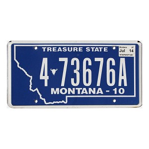 2014 Montana License Plate #473676A