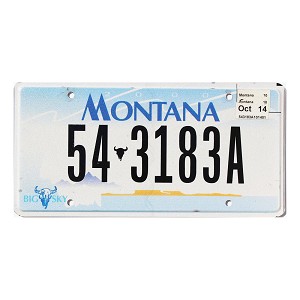 2014 Montana License Plate #543183A