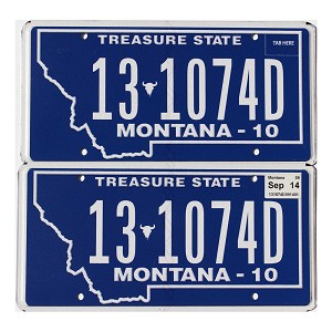 2014 Montana License Plates Pair #131074D