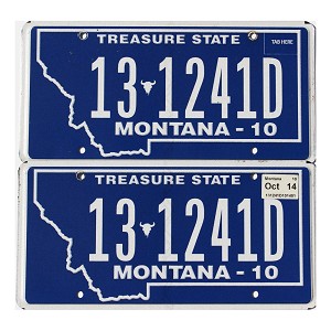 2014 Montana License Plates Pair #131241D