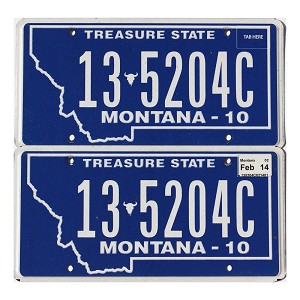 2014 Montana License Plates Pair #135204C