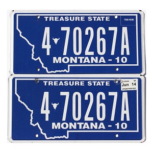 2014 Montana License Plates Pair #470267A