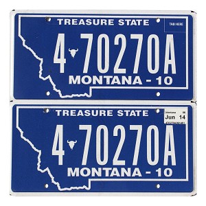 2014 Montana License Plates Pair #470270A