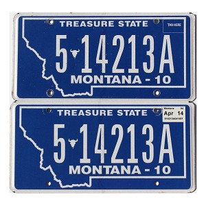 2014 Montana License Plates Pair #514213A