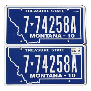 2014 Montana License Plates Pair #774258A