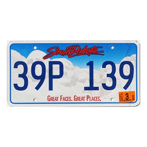 2014 South Dakota License Plate #39P139