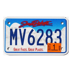2014 South Dakota Motorcycle License Plate #MV6283