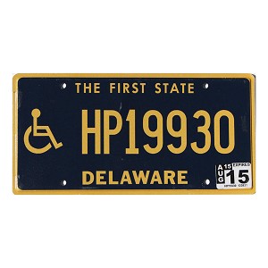 2015 Delaware Disabled License Plate #19930