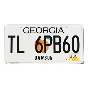 2015 Georgia Trailer License Plate #TL6PB60