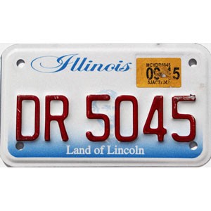 2015 Illinois Motorcycle License Plate #DR5045
