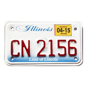 2015 Illinois Motorcycle License Plate #CN2156