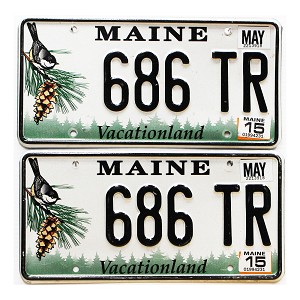 2015 Maine License Plates Pair #686TR