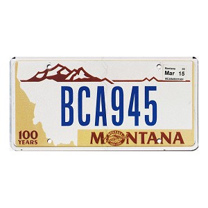 2015 Montana Centennial License Plate #BCA945