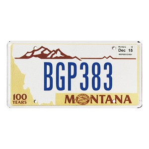 2015 Montana Centennial License Plate #BGP383