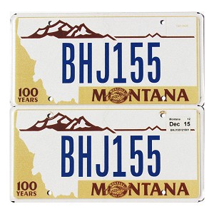 2015 Montana Centennial License Plates Pair #BHJ155