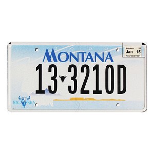 2015 Montana License Plate #133210D