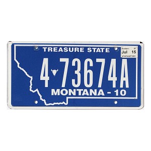 2015 Montana License Plate #473674A