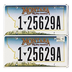 2015 Montana License Plates Pair #125629A