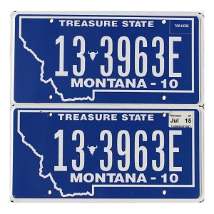 2015 Montana License Plates Pair #133963E