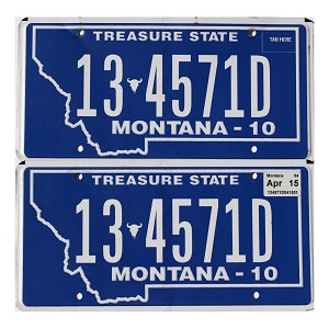 2015 Montana License Plates Pair #134571D