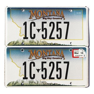 2015 Montana License Plates Pair #1C5257