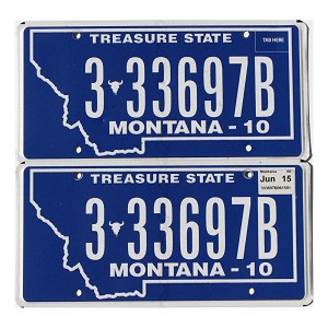 2015 Montana License Plates Pair #333697B