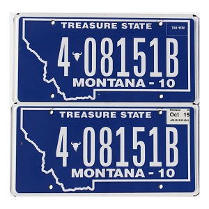 2015 Montana License Plates Pair #408151B