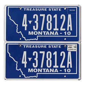 2015 Montana License Plates Pair #437812A