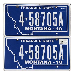 2015 Montana License Plates Pair #458705A