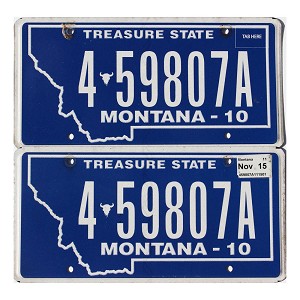 2015 Montana License Plates Pair #459807A